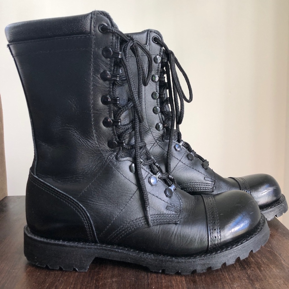 Corcoran Black Leather Combat / Police Boots